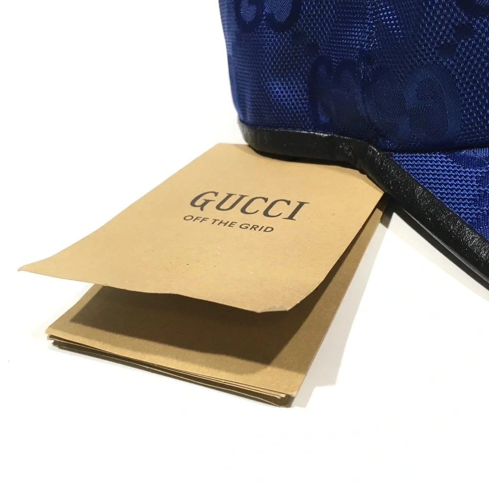 GUCCI JEREMI GUCCISSIMA BASEBALL CAP HAT -SIZE M -ROYAL BLUE / BLACK -NWT - Picture 11 of 11